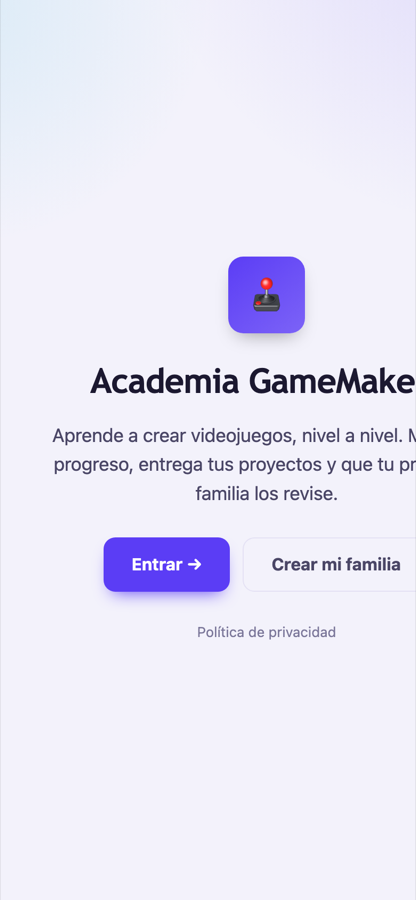Academia GameMakers en móvil