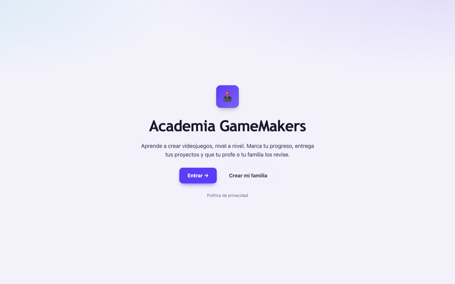 Academia GameMakers — captura