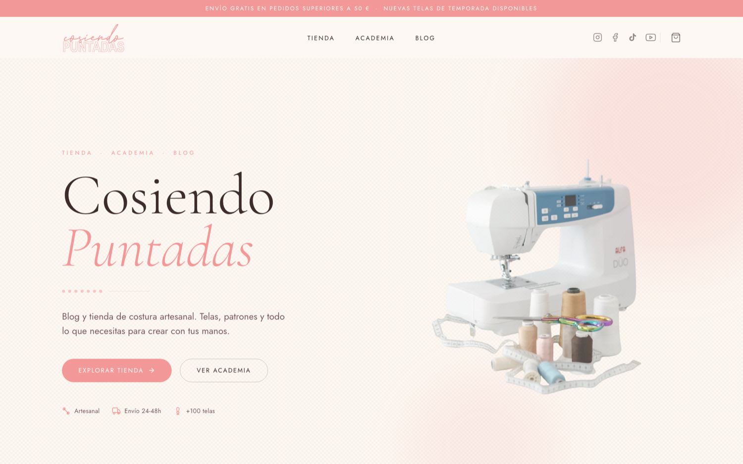 Cosiendo Puntadas — captura